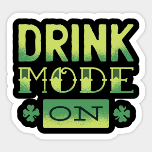 Drink mode on shirt Sticker